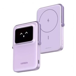 Banco de energía inalámbrico magnético UGREEN de 5000 mAh en gris espacial y morado - PB571 - Power bank Ugreen Lila Emonjis (12) - copia Ugreen Pb571 Power Bank Inalambrico Magnetico 5000 Mah 20w