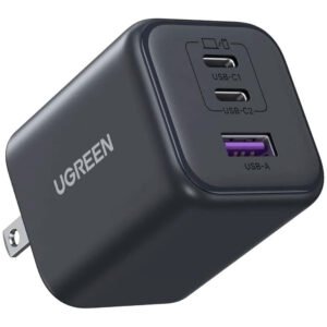 Cargador Ugreen 45w Gan 3 Puertos Usb-c Us 65155b (1) Cargador Ugreen Nexode 45w Gan 3 Puertos Usb-c Usb-a X527