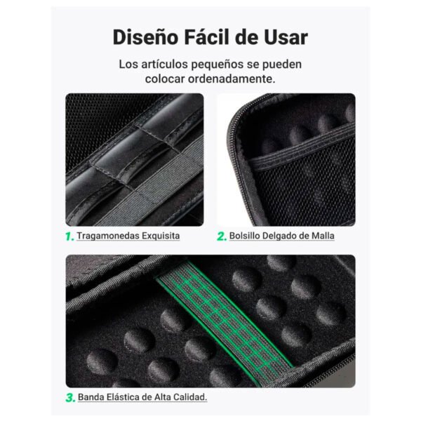 Estuche Rígido Ugreen Disco Duro Power Bank Lp128 - 50274 (7) Estuche Rígido Para Disco Duro Cables Memorias Ugreen Lp128