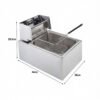 Freidora Eléctrica Raf 5.5l Profesional Para Restaurantes Gris 50 Hz 60 Hz (2) Freidora De Aceite Raf R.5220 5.5l 2500w Acero Inoxidable