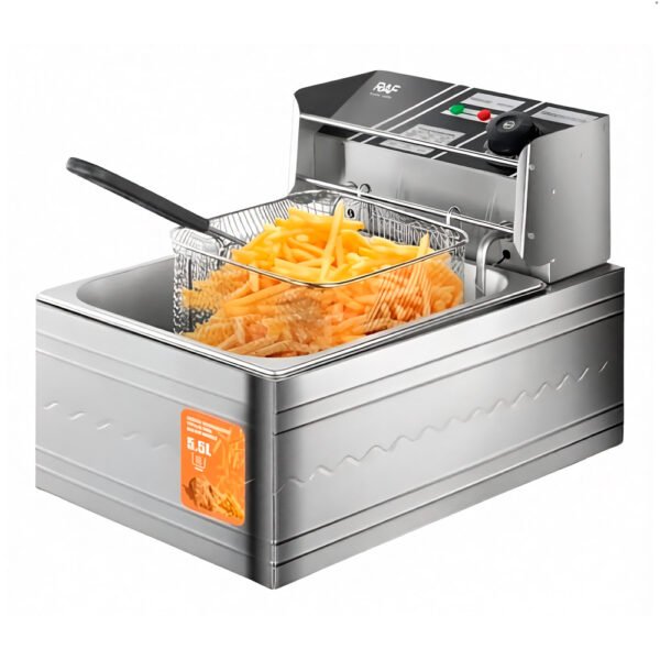 Freidora Eléctrica Raf 5.5l Profesional Para Restaurantes Gris 50 Hz 60 Hz (4) Freidora De Aceite Raf R.5220 5.5l 2500w Acero Inoxidable