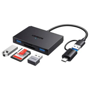 Lector de Memorias Ugreen 4 en 1 Cm812 (1) Hub Ugreen Usb C - Usb 3.0 Lector Tarjetas Micro Sd 4 En 1