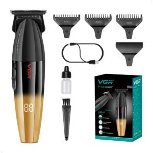 Maquina Corte Cabello Clipper VGR V 906 Inalambrico Amarillo (2) Maquina Corte Cabello Trimmer Vgr Inalambrico