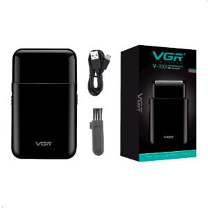 Maquina Shaver Afeitador Inalambrico VGR V 390 Negro (2) Afeitadora Mini Shaver Patillera Vgr V-390 Viaje Recargable