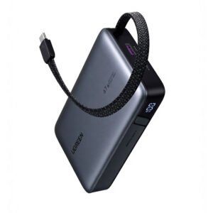 POWER BANK UGREEN 67W 20000 MAH CON CABLE INTEGRADO 55996B (2) Power Bank Ugreen 20000mah 67w Carga Rápida Laptop Cable Usb
