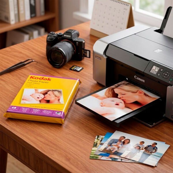 Papel Fotográfico Kodak 4r 10x15cm 230g Alto Brillo X100 Und