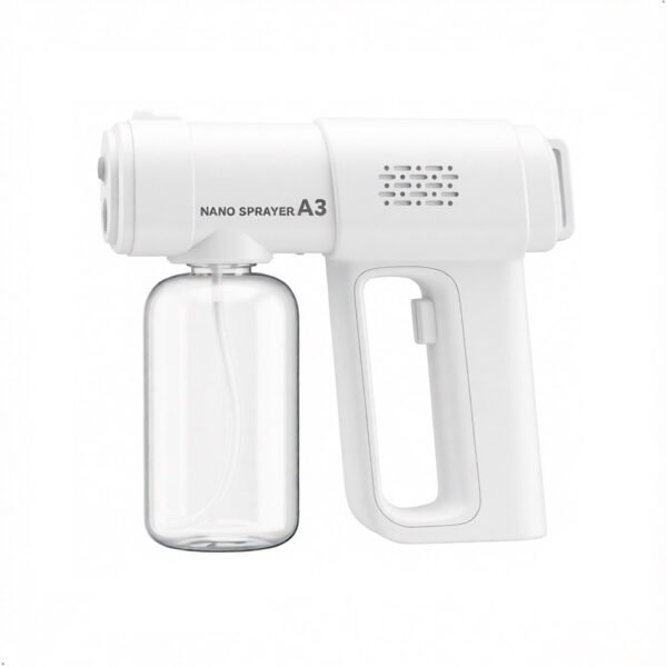 Pistola Rociadora Inalámbrica de Mano con Luz Azul, Atomizador de Alcohol Nano, recargable (1) Nano Atomizador Pulverizador 15w Capacidad 300ml Recargable