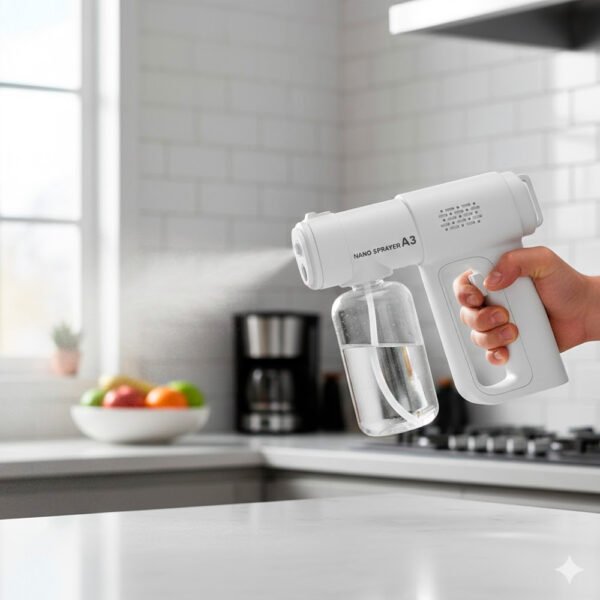 Pistola Rociadora Inalámbrica de Mano con Luz Azul, Atomizador de Alcohol Nano, recargable (3) Nano Atomizador Pulverizador 15w Capacidad 300ml Recargable