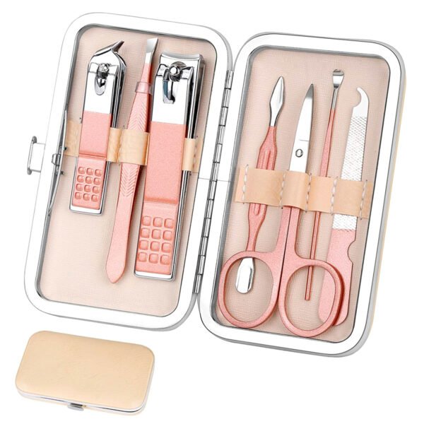 Set de manicura pedicura 7 piezas acero inoxidable (7) Set De Manicura Pedicura 7 Piezas Acero Inoxidable Cortauñas