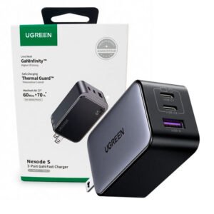 UGREEN cargador 65w nexode S 45223 (1) Cargador Ugreen De 65w Serie Nexode S 2x Usb-c 1 Usb-a
