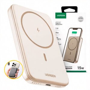 Ugreen Power Bank Magnético Magsafe Beige de 5000mAh PB560 - 25207 (1) Ugreen Pb560 Power Bank Para Iphone Magsafe 5000mah 15w