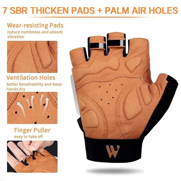 WEST BIKING Guantes de ciclismo para hombre y mujer manoplas de medio dedo (2) Guantes West Biking Ciclismo Motocicleta Guante Medio Dedo
