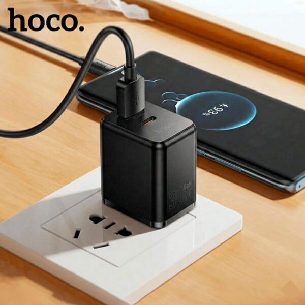 hoco CS95 cargadoir de pared 30w + cable C (5) Hoco CS95 Cargador de Pared 30w + cable C - C 1m