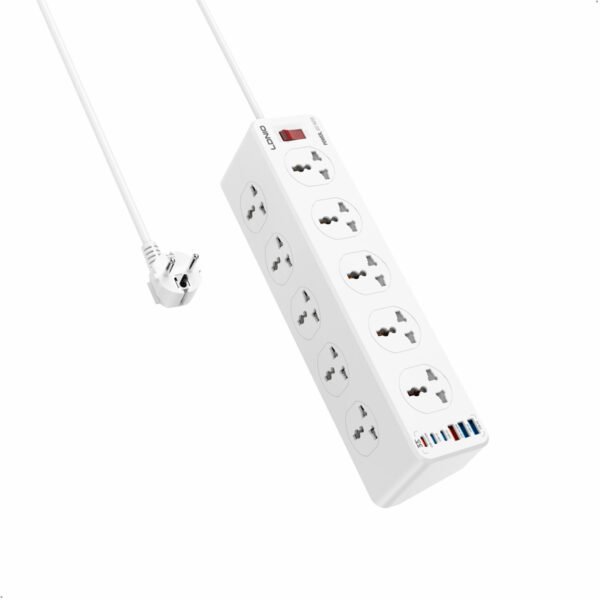 TIRADE~1 Regleta Tomacorriente Ldnio Sc10610c Carga Rapida Usb - C 2m Blanco