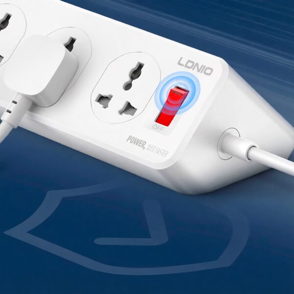 TIRADE~4 Regleta Tomacorriente Ldnio Sc10610c Carga Rapida Usb - C 2m Blanco