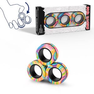 anillos magneticos spinner antiestres (1) Anillos Magnéticos Spinner Fidget Toy Antiestrés X3 Unds