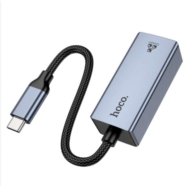 hoco UA37 tipo C - ethernet (2) Adaptador Hoco Ua37 Usb C A Ethernet Rj45 Alta Velocidad