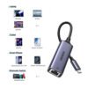 hoco UA37 tipo C - ethernet (4) Adaptador Hoco Ua37 Usb C A Ethernet Rj45 Alta Velocidad