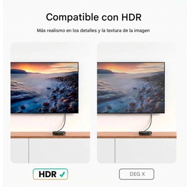 ugreen ED030 cable HDMI 2m 4K 60hz (5) Cable Hdmi Ugreen Ed030 2m 4k 60hz Alta Velocidad Y Calidad